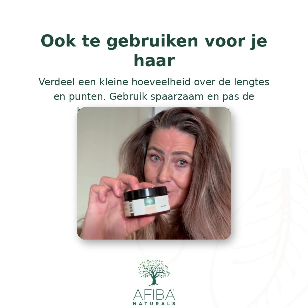 Milde verzorging van haar en droge hoofdhuid met Afiba Naturals