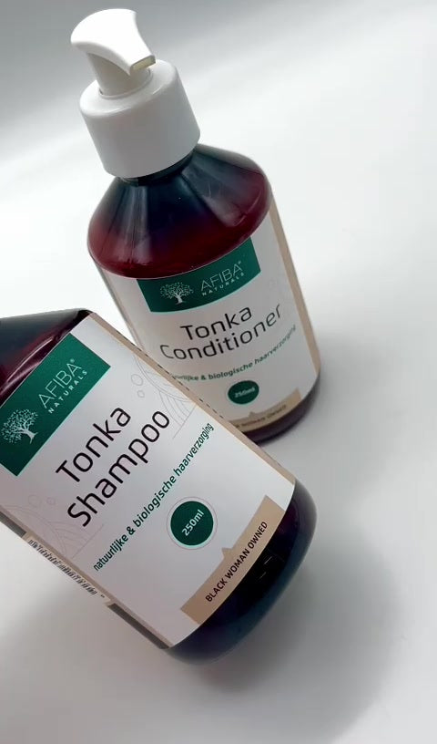 Afiba Naturals Tonka Shampoo en Conditioner voor droog haar