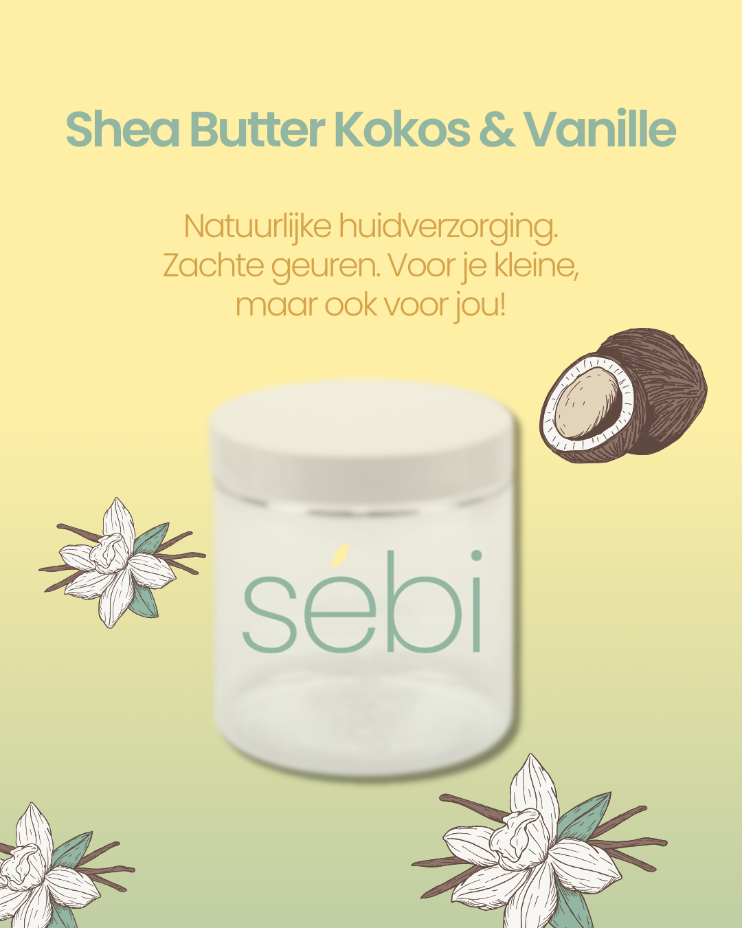 Sébi Shea Butter vanille met kokosolie *** PRE-SALE ***(levering vanaf 1 oktober)